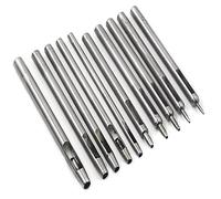 10 Pezzi Perforatore in Pelle, Perforatrice Vite in Pelle, Perforatore Pelle, 10 Dimensioni, per Pelle, Cinture, Cinturini di Orologi, Carta, Artigianato