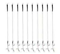 10 pezzi pesca Hair Rigs assortiti legati a mano carpa pesca ami senza ardiglione 7#