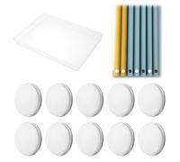 10 Pezzi Pesi Magnetici per Tende Rotondo, Calamite per Tende da Interno, Fermatende Calamita Bianco per Tovaglia, con 1 Scatola di Plastica, Pesi Delle Tende per Doccia Finestra Tenda