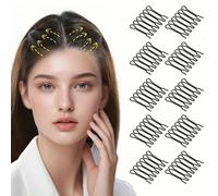 10 pezzi Pettine per acconciatura invisibile, Mini fermaciuffo, Strumento per styling, Mollette a forma di U, Accessori per capelli, Mollette decorative per capelli con punte divise, Pettine invisibil