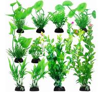 10 Pezzi Piante Finte Acquario Piante Acquario Piante Artificiali Decorazioni per Acquario Ornamenti Kit in Plastica Pianta Decorazione Accessori Decorazioni Acquario per Acqua Dolce