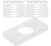 10 Pezzi Piastra Riparazione Cerniera Armadio Acciaio Inox Argento | Kit Riparazione Cerniera, Piastra Rinforzo Armadio, Staffa Fori, Fissaggio Rapido, Uso Domestico