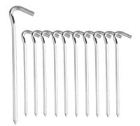 10 Pezzi Picchetti per Tenda, 18cm Campeggio Picchetti in Alluminio, Picchetti per Pavimenti Duri, Ideali per Giardino, Campeggio, Pesca e Tende
