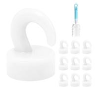 10 Pezzi Piccole Ganci Magnetici Extra Forti 3kg Forza, Plastica ABS Calamite con Gancio Potenti, Gancio Magnetico in Metallo Antiruggine, Magneti al Neodimio Super Resistenti per Frigorifero Cucina