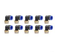 10 pezzi PL12-04 per tubo in PU e nylon, girevole a 360°, a prova di perdite (blu PL12-04)