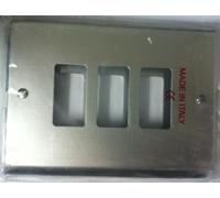 10 PEZZI Placca BRONZO con 3 fori per serie "MAGIC" bticino (2003) COMPATIBI