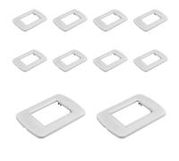 10 Pezzi Placca Plastica Ovale, 3 Moduli Posti Per Scatola 503, Compatibile Con Bticino Living Light, Colore Bianco Completo, Serie MBL