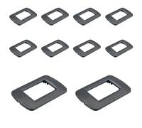 10 Pezzi Placca Plastica Ovale, 3 Moduli Posti Per Scatola 503, Compatibile Con Bticino Living Light, Colore Acciaio Scuro, Serie MBL