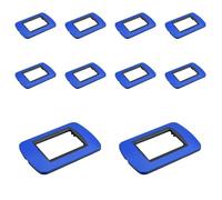 10 Pezzi Placca Plastica Ovale, 3 Moduli Posti Per Scatola 503, Compatibile Con Bticino Living Light, Colore Blu, Serie MBL