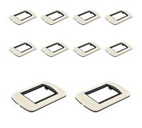 10 Pezzi Placca Plastica Ovale, 3 Moduli Posti Per Scatola 503, Compatibile Con Bticino Living Light, Colore Sabbia, Serie MBL