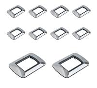 10 Pezzi Placca Plastica Ovale, 3 Moduli Posti Per Scatola 503, Compatibile Con Bticino Living Light, Colore Cromato Lucido, Serie MBL