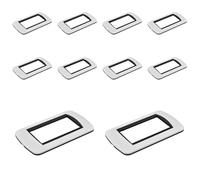 10 Pezzi Placca Plastica Ovale, 4 Moduli Posti Per Scatola 504, Compatibile Con Bticino Living Light, Colore Bianco, Serie MBL