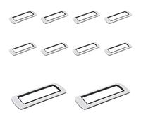 10 Pezzi Placca Plastica Ovale, 7 Moduli Posti Per Scatola 506/507, Compatibile Con Bticino Living Light, Colore Bianco, Serie MBL
