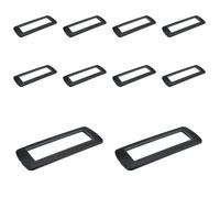 10 Pezzi Placca Plastica Ovale, 7 Moduli Posti Per Scatola 506/507, Compatibile Con Bticino Living Light, Colore Nero, Serie MBL