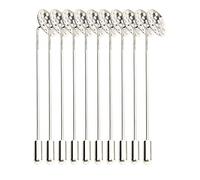 10 Pezzi Placcato Argento Spilla Spilla Base Vuota Spilla Pin per Uomo Donna Vestito Gioielli Artigianato Fai da Te Molto Pratico e Popolare Fashion in Practical