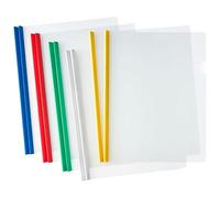 10 Pezzi Plastica A4 Rapporto Copertina, Cartella Di File Con Barra Scorrevole, A4 Copertine Per Rilegatura con Clip per Scuola, Ufficio Documenti