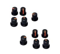 10 Pezzi Plastica Potenziometro Pulsante di Ricambio Per Chitarre Controllo Volume Manopole 6 Mm Foro D'onda zigrinato Amplificatore Foro D'onda Amplificatore Accessori Per Strumenti Elettronici