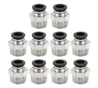 10 Pezzi, Pneumatico 10mm Od Tubo X 1.3cm Npt Connettore Maschio Push Raccordo