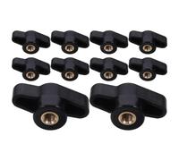10 Pezzi Pomello Filettato M6 Nero in Plastica | Impugnatura Ergonomica, Uso una Mano, Presa Stabile, Compatibile con Guide a Scanalatura e Dime da Lavoro