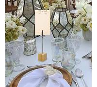 10 pezzi Porta-targhette da tavolo, Porta-etichette da tavolo con molletta a coccodrillo, etichette per alimenti, etichette per buffet di matrimonio, supporti per decorazioni per feste, in materiale d