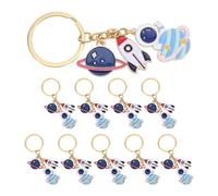 10 pezzi portachiavi con ciondolo a forma di astronauta, mini portachiavi a