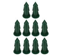 10 Pezzi Portafiori con Picchetto, Plastica Verde per Esterno | Stabilità All’aperto, Resiste a Vento e Intemperie, Fissa Fiori Artificiali, Uso su Sepolcri e Gigli