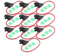 10 Pezzi Portafusibile da Cablaggio 14awg Fusibile 30a | Abs, e Resistente AI Danni, Installazione Semplice, per Modifiche e Riparazioni del Circuito