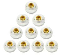 10 Pezzi Portalampada E27 da Parete - Supporto Vite in Socket per Lampadina - Base Porta Lampada in Plastica per Garage Corridoio