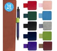 10 Pezzi Portapenne da Agenda con Elastico, FUKPO Portapenne Elastico Libro Autoadesivo, Passante per Penna Autoadesivo Rosso Rosa Viola Blu Verde Nero Grigio Marrone