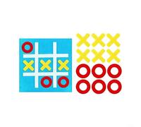 10 pezzi portatili per tic per tac toe strategia pezzi viaggio gioco da tavolo puzzle interattivo feltro materiale colorato 12 x 12 cm sviluppato logica e messa a fuoco per feste familiari, team