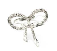 10 pezzi Portatovaglioli in argento con papillon a farfalla, N