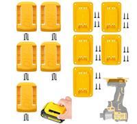 10 Pezzi Portautensili a Parete, 5 Batería Clip per Batterie Dewalt e 5 Supporto per Portautensili, Supporto per Macchina per Utensili di Perforazione, Parete per Dewalt 20V 60V