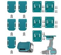 10 Pezzi Portautensili a Parete, 5 Batería Clip per Batterie Makita e 5 Supporto per Portautensili, Supporto per Macchina per Utensili di Perforazione, Parete per Batterie Makita