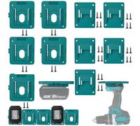 10 Pezzi Portautensili a Parete, Contiene 5 Supporto da Parete per Batterie Makita e 5 Supporto per Portautensili, Supporto per Macchina per Utensili di Perforazione, Parete per Batterie Makita