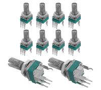 10 Pezzi Potenziometro di Precisione Rk097 B10k in Supporto | Design Verticale a Tre Piedini, Rotazione Fluida e Regolazione Accurata, per Interventi Tecnici