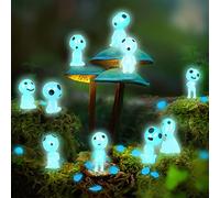 10 Pezzi Principessa Mononoke Figurine Di Elfi Degli Alberi Con 15 Pietre Luminose Incandescente Luminosi Kodama Bambola Per Paesaggio Decorazione Esterno Cortile Decorazione Giardino Festa Halloween
