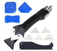 10 Pezzi Professionale Strumento per Calafataggio, Rimuovi Silicone Spatola per Silicone togli e Spatola Raschietto per Stucco Strumento,5-in-1 Strumento per Calafataggio