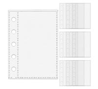 10 Pezzi Proteggi Fogli - 7.6x10.5cm Buste PP Trasparenti | Pagine Ricambio Raccoglitore 5 Anelli M5 | Inserti Organizer Foto Adesivi Carte