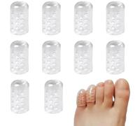 10 Pezzi Protezione Dita Piedi Silicone,Proteggi Dita Piedi Gel,Protezione Mignolo Piede,Copri Piedi Traspiranti,per prevenire vesciche, calli e duroni, ritagliabile per uomo e donna