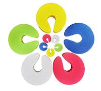 10 Pezzi Protezione per le Dita Della Porta,Fermaporta in Gommapiuma, Door Stopper Finger Pinch Guard Sicurezza del Bambino Protezione Foam (Giallo, Rosso, Verde, Blu, Bianco)