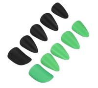 10 Pezzi Protezioni per Dita Pipa in ABS Nero e Verde | Superficie Liscia, Stile Raffinato e Tono Distintivo, per Studio Individuale e Prove D'esame Pipa