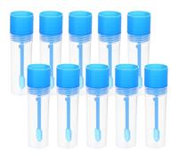 10 Pezzi Provetta con Cucchiaio,Provetta per le Feci,Provette per Campioni,Campione Bottiglia Tubo Plastica,Provette Trasparente,per Laboratorio Scuola Educativo(15ml),provette urine
