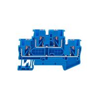 10 pezzi PTTB2.5 Morsettiera a doppio livello Connessione push-in Montaggio su guida DIN Connettore for cavi a due strati da 2,5 mm² PTTB 2.5(PTTB2.5-Blue)
