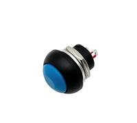 10 pezzi pulsanti interruttore PBS-33B mini interruttore pulsante di accensione interruttore pulsante auto-reset impermeabile pulsante circolare senza blocco 12 mm(Blue)