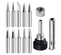 10 Pezzi Punte per Saldatore Senza Piombo,Saldatore Soldering Tips Set,Punta per Saldatore, Modelli Vari per Saldatura di Precisione,Compatibili con Stazioni di Saldatura,Incluso Manicotto Protettivo