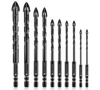 10 Pezzi Punte Trapano Gres Porcellanato Vetro,Punte Trapano (3-12Mm) per Gres,V