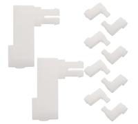 10 Pezzi Raccordo per Alette Guida Aria, Bianco Plastico | Collegamento Superiore e Inferiore, Ricambio Facile, per Unità Armadio Quadrate, Uso Hvac Interno
