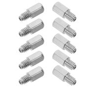 10 Pezzi Raccordo per Ingrassaggio M4 Dritto in Ottone Nichelato | Filettatura Maschio M4x5, 15mm, Testa Esagonale, Interno Lucidato senza Bave, per Manutenzione in Officina