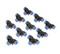 10 pezzi Raccordo tubo Tee componenti ausiliari pneumatici altri componenti ausiliari pneumatici 10mm 3/8 T tipo pneumatico connettore dell'aria tubo raccordo comune