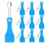 10 Pezzi Raschietto Portachiavi in Plastica Blu per Biglietti | Strumento Abs, Uso Versatile e Portatile, Raschiatura Liscia, per Rimozione Etichette e Gratta e Vinci